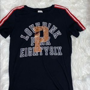 PINK Victoria’s Secret black&red bling rhinestones